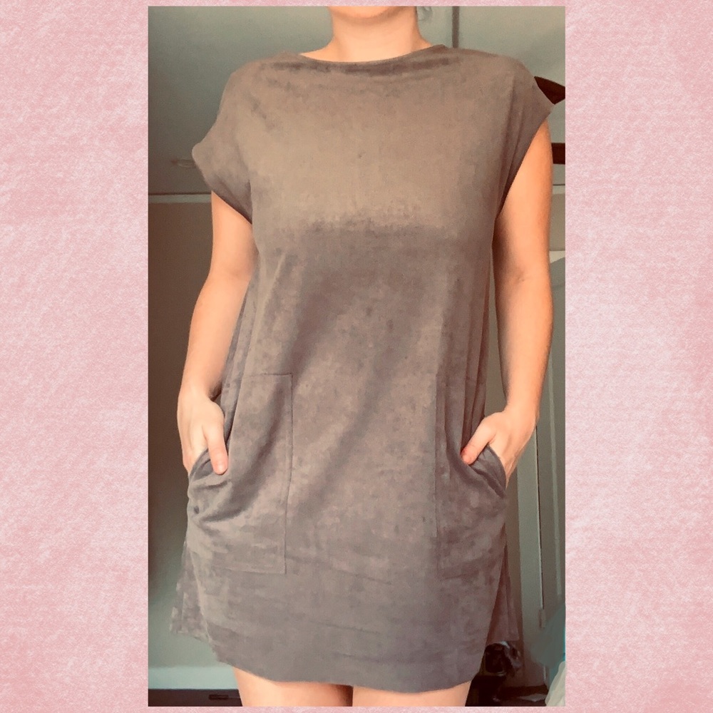 Faux Suede Dress